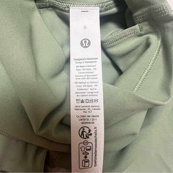 NWT Lululemon Align High Rise Short 6” Desert Green Women’s Shorts Size 0 - Picture 7 of 8